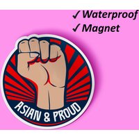 Asiatisch & Stolz Magnet Set | Ende Rassismus Magnete Für Büro, Niedliche Magnete, Alle Leben Materie, Verblassen Resistente Wasserdicht von Stickerbash