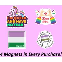 Be Proud Pride Magnete Pack | Flag, Büromagnete, Love Is For Everyone, Dekorative Magnete, Wasserdichte Lichtbeständig von Stickerbash