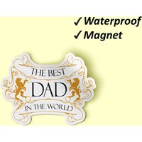 Der Beste Vater in Der Welt Magnet Pack | Vatertag, Auto-Magnete, Papa Geschenke, Locker Magnete, Verblassen Resistente Wasserdicht von Stickerbash