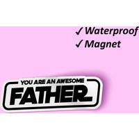 Ehrfürchtig Papa Magnet Pack | Vater Geschenke, Süße Magnete, Beste Überhaupt, Büro Board Verblassen Resistente Wasserdicht von Stickerbash