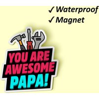 Ehrfürchtig Papa Magnet Set | Glücklich Vatertag, Magnete Design, Für Papa, Home Decor, Verblassen Resistente Magnete, Wasserdicht von Stickerbash