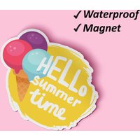 Hallo Sommer Magnet Bundle | Sommer-Magnete, Sommer-Vibes, Wellen Kunst, Strand-Magnete, Wasserdichte Magnete, Verblassen Beständig von Stickerbash