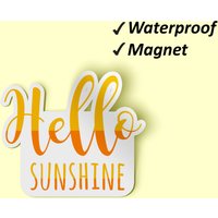 Hallo Sonnenschein Magnete Pack | Dekor, Strand Druck, Sommerzeit, Für Board, Verblassen Resistente Magnete, Wasserdicht von Stickerbash