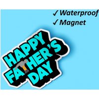 Happy Father Es Day Magnet Pack | Papa Tag, Geschenke, Magnete Für Büro, Den Kühlschrank, Wasserdichte Magnete, Verblassen Resistent von Stickerbash