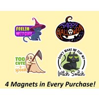 Hexen Magnete, Büro Magnete Set, Halloween Dekor Kühlschrankmagnet, Süßer Bumper Magnet, Wasserfest, Lichtbeständig von Stickerbash