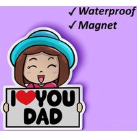 Ich Liebe Dich Papa Magnet Set | Glücklicher Vatertag, Geschenk Für Papa, Mini Kühlschrank Magnet, Magnete Dekor, Verblassen Resistente Magnete von Stickerbash