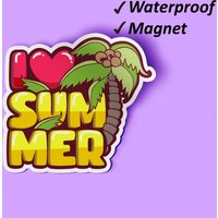 Ich Liebe Sommer Magnete Bundle | Locker Magnete, Geschenke Für Den Sommer, Leben Ist Ein Strand, Board, Verblassen Resistente Wasserdicht von Stickerbash