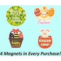 Osterhase Magnet | Automagnet, Magnet-Set, Bürobrettmagnet, Happy Easter, Kühlschrankmagnet, Ostermagnet, Magnet-Pack, Flexible Magnete von Stickerbash