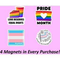 Pride Month Magnet Bündel | Gay & Proud, Rainbow Pride, Automagnete, Bastelmagnete, Lichtbeständige Magnete, Wasserfest von Stickerbash