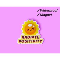 Radiate Positivity Magnete Set | Wellen Kunst, Spaß Magnete, Paradies, Strand Kühlschrank Sommer, Wasserdichte Verblassen Beständig von Stickerbash