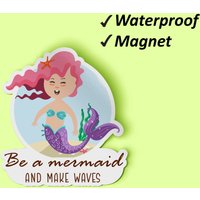 Seien Sie Eine Meerjungfrau, Machen Wellen Magnet Set | Für Den Kühlschrank, Strand Kunst, Sommer-Geschenk, Auto-Magnete, Verblassen Resistente von Stickerbash