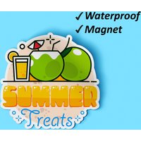 Sommer Behandelt Magnet Bundle | Paradies, Süße Kühlschrank Magnet, Strand, Magnete Dekor, Aloha, Verblassen Resistente Magnete, Wasserdicht von Stickerbash