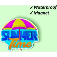 Sommerzeit Magnete Bundle | Sommer-Magnete, Strand-Liebhaber-Geschenk, Strand-Kunst, Spaß-Magnete, Wasserdichte Magnete, Verblassen Resistent von Stickerbash