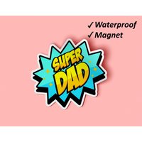 Super Papa Magnet Pack | Vater Ist Zu Hause, Büro Magnete, Magnete Design, Wasserdichte Verblassen Beständig von Stickerbash