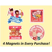 Valentinstag Magnet Set | Herz Magnet, Valentine Kids We Are Better Together, Pack, Büromagnet, Wasserfester von Stickerbash