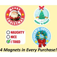 Weihnachtsbaum Magnet | Kühlschrankmagnet Set, Weihnachtskranz Magnet, Weihnachtsmagnet, Kühlschrankmagnet, Fun Lichtbeständiger von Stickerbash