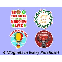 Weihnachtskeks Magnet | Küchenmagnet Set, Urlaubsmagnet Dekor, Schneemann Magnet, Büromagnet, Mini Kühlschrankmagnet, Wasserfester von Stickerbash