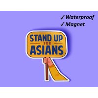 stand Up Für Asiaten Magnet Pack | Treat People With Kindness, Kühlschrankmagnete, Büromagnete, Lichtbeständige Magnete, Wasserfest von Stickerbash