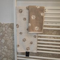 Handtücher, Cawö, Pfoten Handtuch, Frottee, Accessoires, Gästetuch, Duschtuch, Geburtstag Geschenk, Hund, Pflege, Baumwolle, Wichtelgeschenk von StickereiRegina