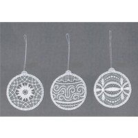 Stickereien Plauen Dekohänger "Weihnachtskugeln" Baumbehang "Weihnachtskugeln", bestickt von Stickereien Plauen