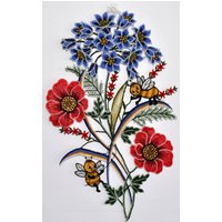Stickereien Plauen Fensterbild "Fensterbild Blumen" Echte Plauener Spitze Stickereien Plauen Fensterbild "Fensterbild Blumen" Echte Plauener Spitze von Stickereien Plauen