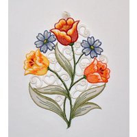 Stickereien Plauen Fensterbild "Frühlingsstrauß Fensterbild" Fensterbild "Frühlingsstrauß" von Stickereien Plauen