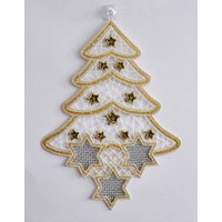 Stickereien Plauen Fensterbild "Goldtanne" Stickereien Plauen Fensterbild "Goldtanne" von Stickereien Plauen