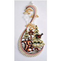 Stickereien Plauen Fensterbild "Hase im Wald" von Stickereien Plauen