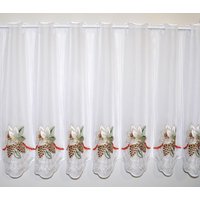 Stickereien Plauen Scheibengardine "Christrose" Stangendurchzug 1 Stk. tlg. von Stickereien Plauen