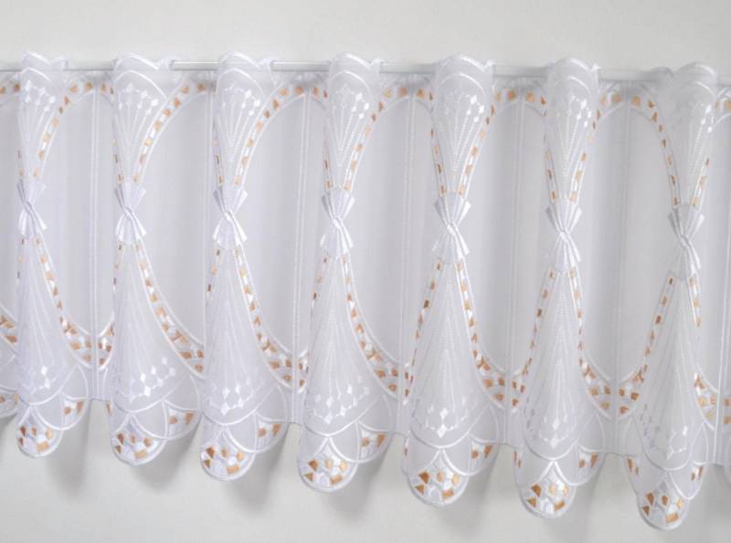 Stickereien Plauen Scheibengardine Fächer (1 St), Stangendurchzug, transparent, Voile von Stickereien Plauen