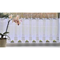 Stickereien Plauen Scheibengardine "Häuser" Stangendurchzug 1 Stk. tlg. von Stickereien Plauen