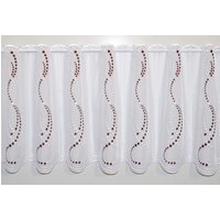 Stickereien Plauen Scheibengardine "Perlen" Stangendurchzug 1 Stk. tlg. von Stickereien Plauen