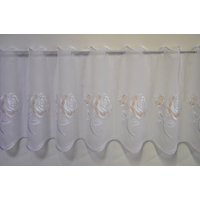 Stickereien Plauen Scheibengardine "Rosentraum" Stangendurchzug 1 Stk. tlg. von Stickereien Plauen