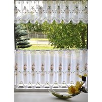 Stickereien Plauen Scheibengardine "Schmetterling" Stangendurchzug 1 Stk. tlg. von Stickereien Plauen