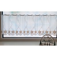 Stickereien Plauen Scheibengardine "Sternenglanz" Stangendurchzug 1 Stk. tlg. von Stickereien Plauen