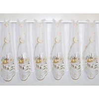 Stickereien Plauen Scheibengardine "Winterlandschaft" Stangendurchzug 1 Stk. tlg. von Stickereien Plauen