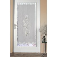 Stickereien Plauen Türvorhang "Türstores Sterne" Durchzuglöcher 1 Stk. tlg. HxB: 158x66, veredelt mit echter Plauener Spitze Stickerei von Stickereien Plauen