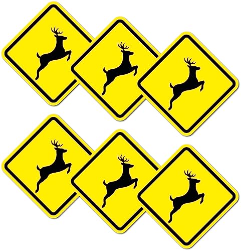 6 Stück Warnhinweis Aufkleber 5x5cm Wildwechsel UV Schutz laminiert wasserfest Digitaldruck Warnung 6 Stück Warnhinweis Aufkleber 5x5cm Wildwechsel UV Schutz laminiert wasserfest Digitaldruck Warnung von Stickerfreaks