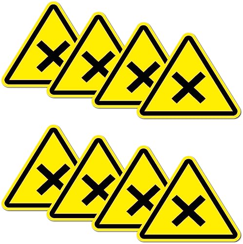 8 Stück Warnhinweis Aufkleber 6x5cm Gefahrstoff UV Schutz laminiert wasserfest Digitaldruck Warnung von Stickerfreaks