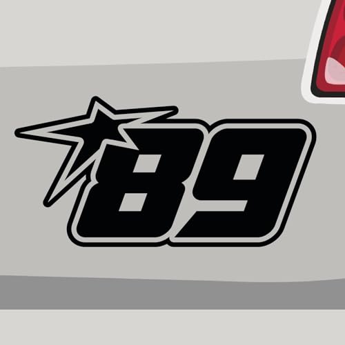 Startnummer 89 Aufkleber Number Sticker Track Race Star Auto Bike Vinyl Aufkleber Stickerfreaks Größe: 10x5cm ("S") | Farbe: 91-gold | Number Sticker Kleber Deko tuning Startnummer von Stickerfreaks