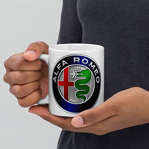 Stickerloveshop Kaffeetasse Auto Tuning Fans Farbig bedruckte Keramik Tasse perfekte Geschenkidee Fototasse passend für Alfa Romeo Fans von Stickerloveshop