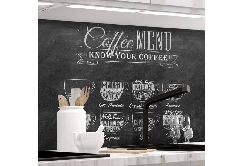 Stickerprofis Küchenrückwand BISTRO MENU (Matt-Finish), (Premium), 1,5mm, selbstklebend, hält auf besonders vielen Öberflächen von Stickerprofis