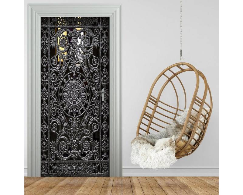 Stickerprofis Türtapete GITTER EISENTUER, Premiumklasse, selbstklebend von Stickerprofis