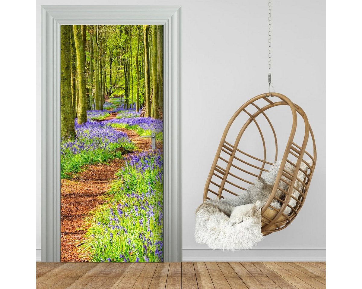 Stickerprofis Türtapete WANDERWEG IM WALD, Premiumklasse, selbstklebend von Stickerprofis