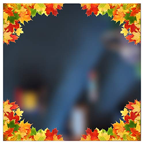 Herbstliche Aufkleber in Farbe in buntem Blätter-Design. Fenster-Aufkleber von Stickers4., Corners von Stickers4