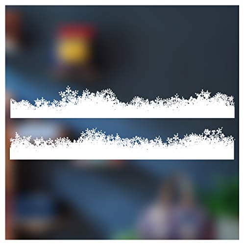 Weihnachtsdeko Weihnachten Fensterdeko – Weihnachtsdeko Fenster – Fenster Deko - Weihnachten – Winter – Flockiger Schnee und Frost Fenster Bordüre - Fenster-Sticker - 2 Meter Weihnachtsdeko Weihnachten Fensterdeko – Weihnachtsdeko Fenster – Fenster Deko - Weihnachten – Winter – Flockiger Schnee und Frost Fenster Bordüre - Fenster-Sticker - 2 Meter von Stickers4