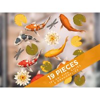 Koi Karpfen Fisch Fensteraufkleber - Duschwandaufkleber Und Dekoratives Zubehör Für Badezimmer, Einfache Anwendung Wiederverwendbarer Dekorativer von Stickers4dotcom