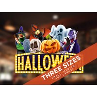 The Cast Of Halloween Doppelseitiger Fensteraufkleber/Wiederverwendbare Fensteraufkleber | 3 Größen Verfügbar von Stickers4dotcom