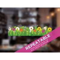 Wildgras Mit Blumen Und Insekten, Doppelseitiger Fensteraufkleber. Ideale Frühlings-/Sommer-Fensterumrandung Für Geschäfte Häuser Wildgras Mit Blumen Und Insekten, Doppelseitiger Fensteraufkleber. Ideale Frühlings-/Sommer-Fensterumrandung Für Geschäfte Häuser von Stickers4dotcom