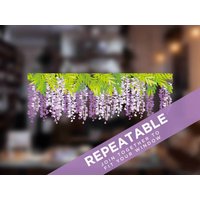 Wisteria Blumen Bordüre Doppelseitiger Fensteraufkleber Für Große Fensterdekoration - Einfach Anzubringen Und Wiederverwendbar Wisteria Blumen Bordüre Doppelseitiger Fensteraufkleber Für Große Fensterdekoration - Einfach Anzubringen Und Wiederverwendbar von Stickers4dotcom